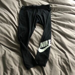 (Sold) Nike Leggings with White Logo